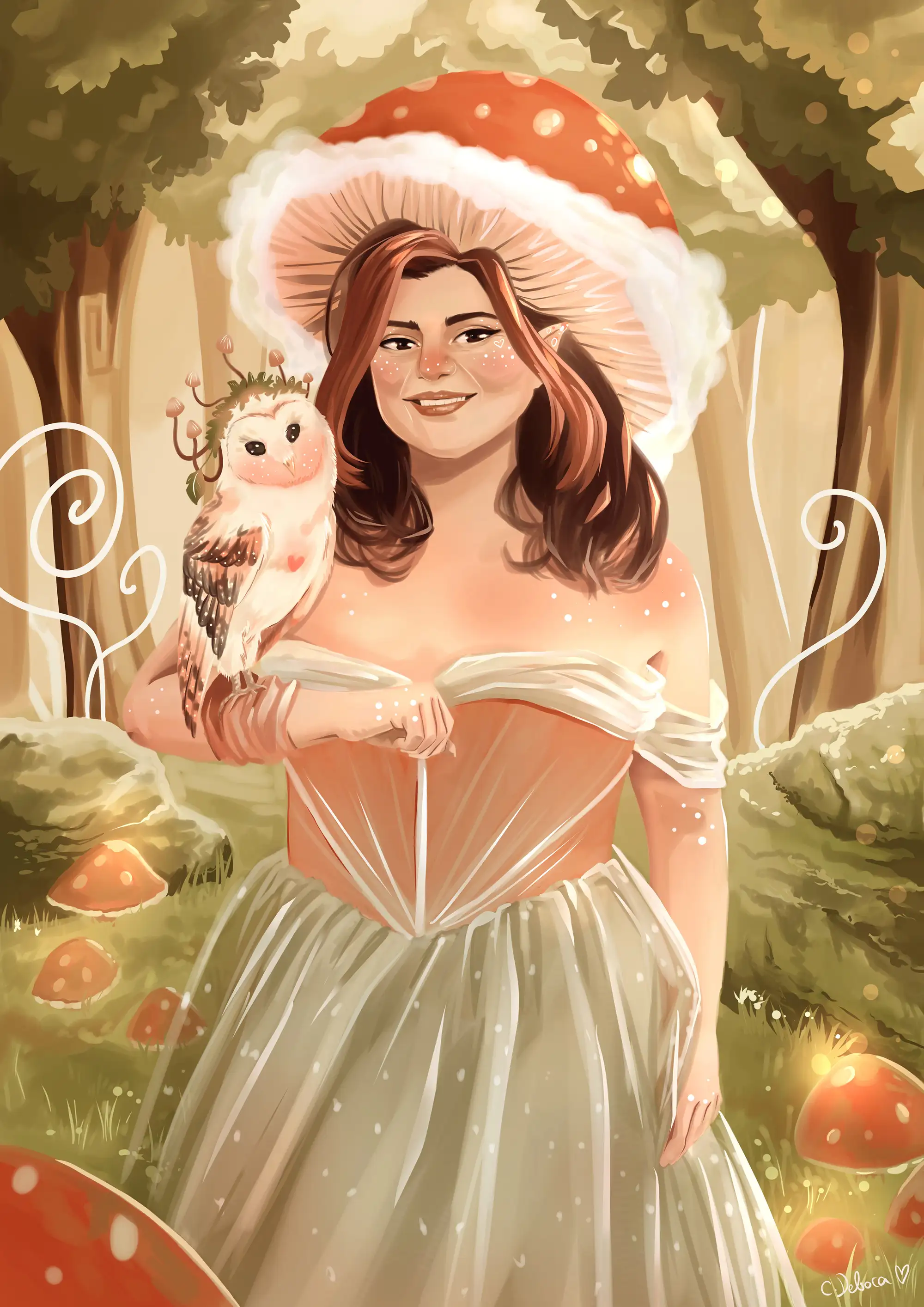 Fantasy Portrait Fee mit Eule