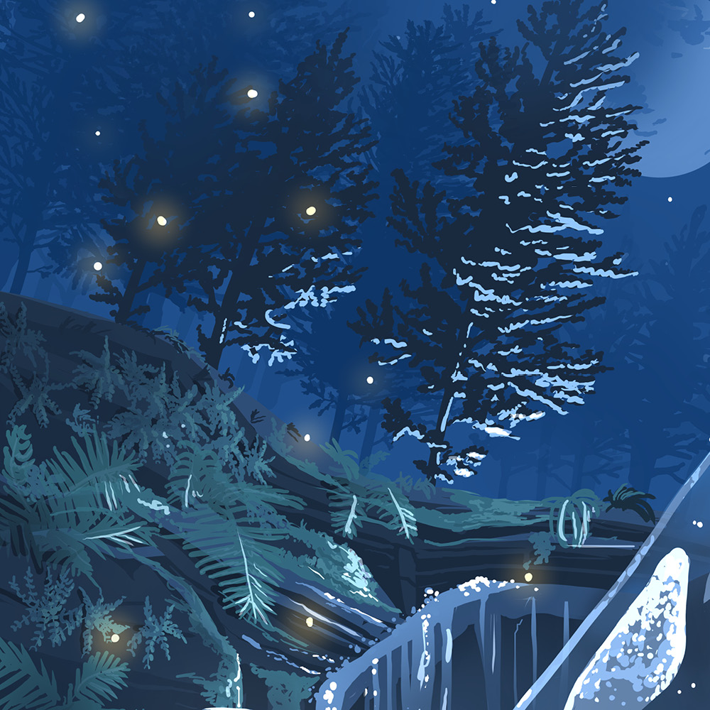 Detais einer Illustration eines Geisterwals.