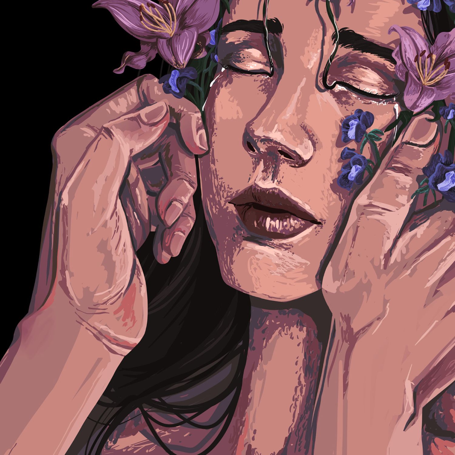 Details einer Illustration eines Single-Artworks.