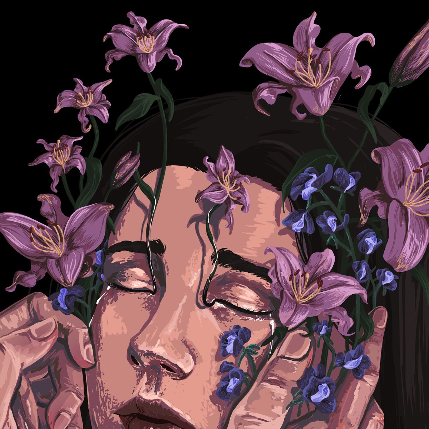 Details einer Illustration eines Single-Artworks.