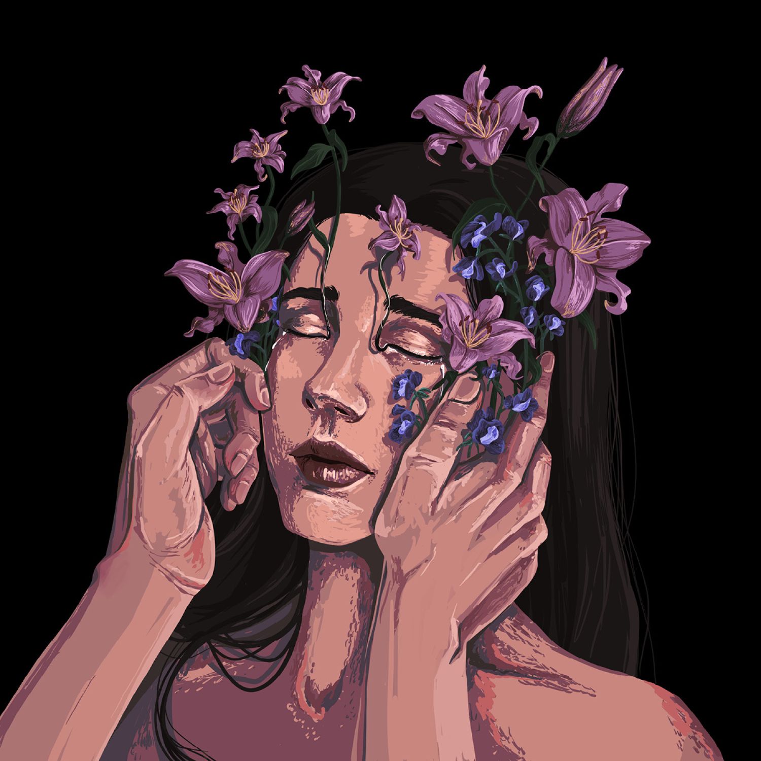 Details einer Illustration eines Single-Artworks.